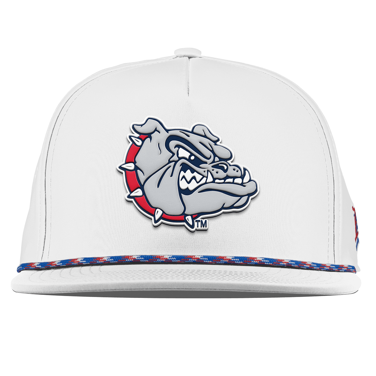 Gonzaga University "Spike The Bulldog" Flat 5 Panel Rope White RWB