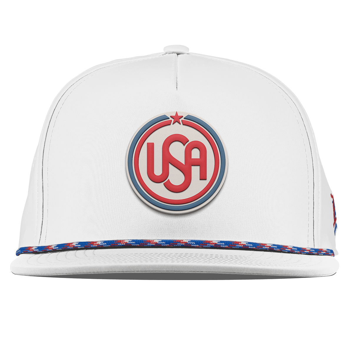 USA Icon Flat 5 Panel Rope White RWB