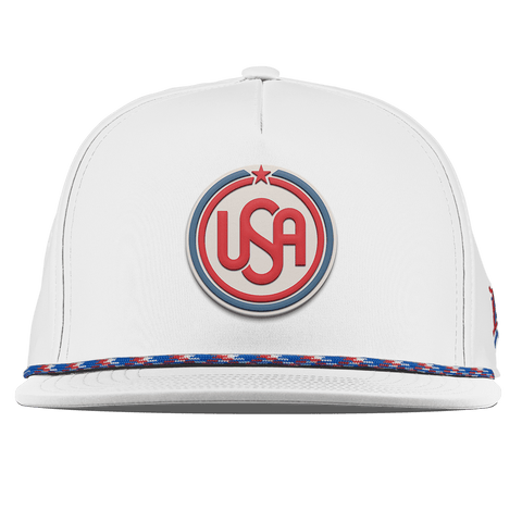 USA Icon Flat 5 Panel Rope White RWB