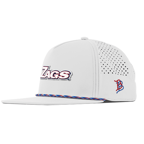 Gonzaga University "Zags Block" Flat 5 Panel Rope White RWB