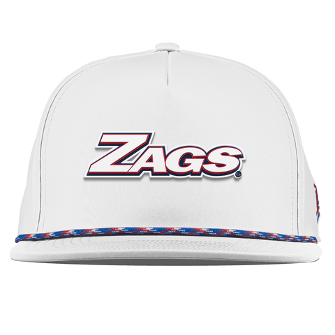 Gonzaga University "Zags Block" Flat 5 Panel Rope White RWB