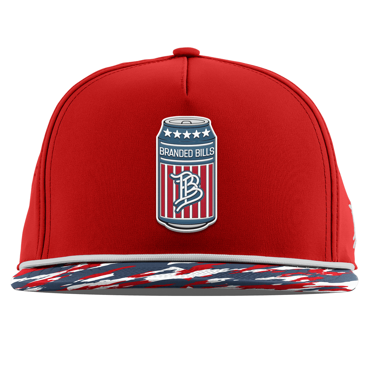 BB Brew Flat 5 Panel Rope Red/USA Camo + White Rope