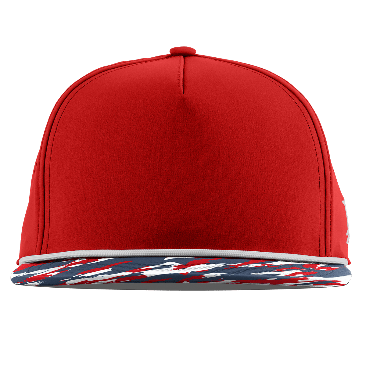 Bare Flat 5 Panel Rope Red/USA Camo + White Rope