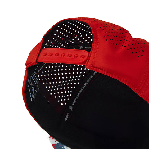 Bare Flat 5 Panel Rope Red/USA Camo + White Rope