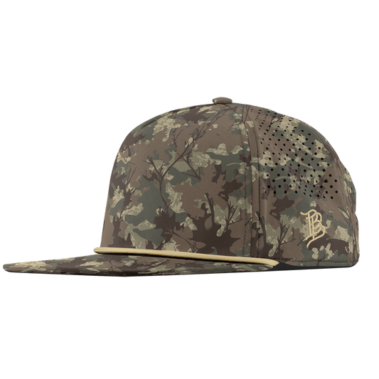 Bare Flat 5 Panel Rope Timber Camo
