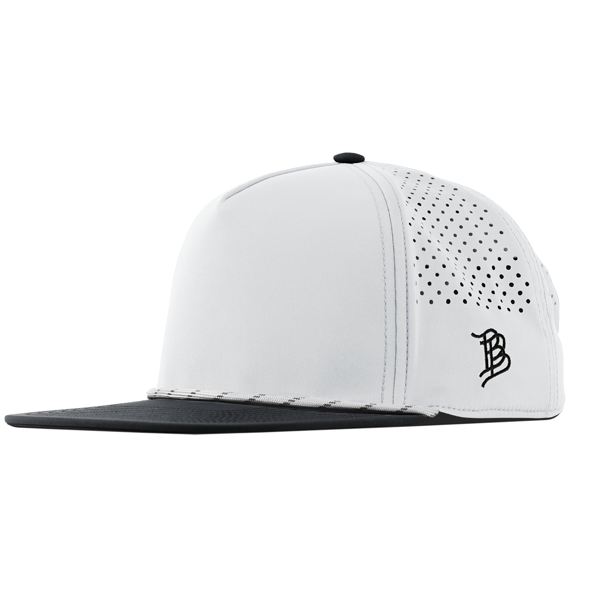Bare Flat 5 Panel Rope White/Black