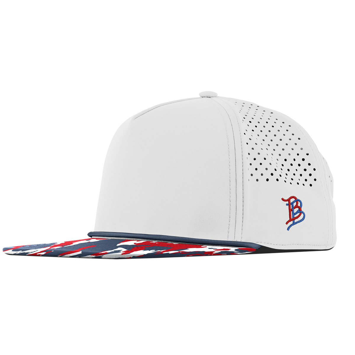 Bare Flat 5 Panel Rope White/USA Camo + Orion Rope