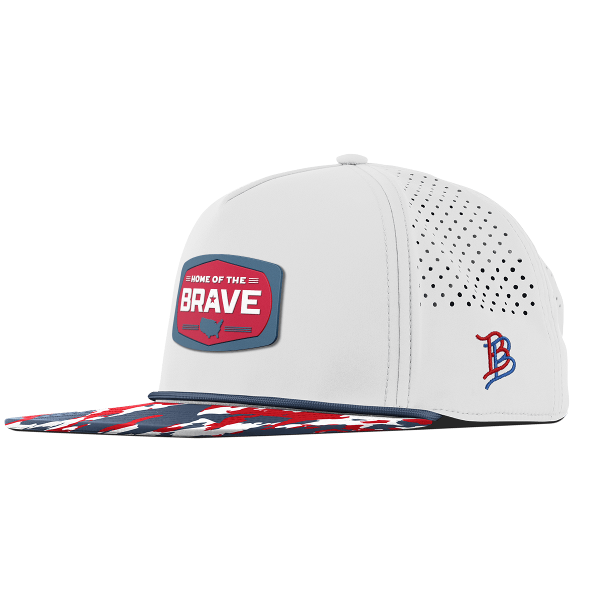 Home of the Brave Flat 5 Panel Rope White/USA Camo + Orion Rope