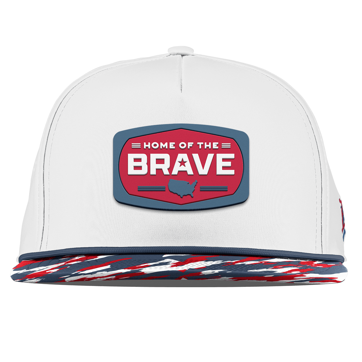 Home of the Brave Flat 5 Panel Rope White/USA Camo + Orion Rope
