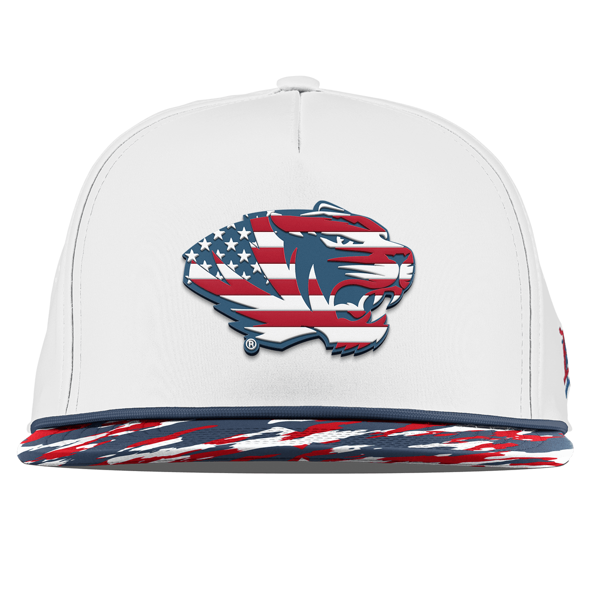 University of Missouri "Missouri Stars & Stripes" Flat 5 Panel Rope White/USA Camo + Orion Rope