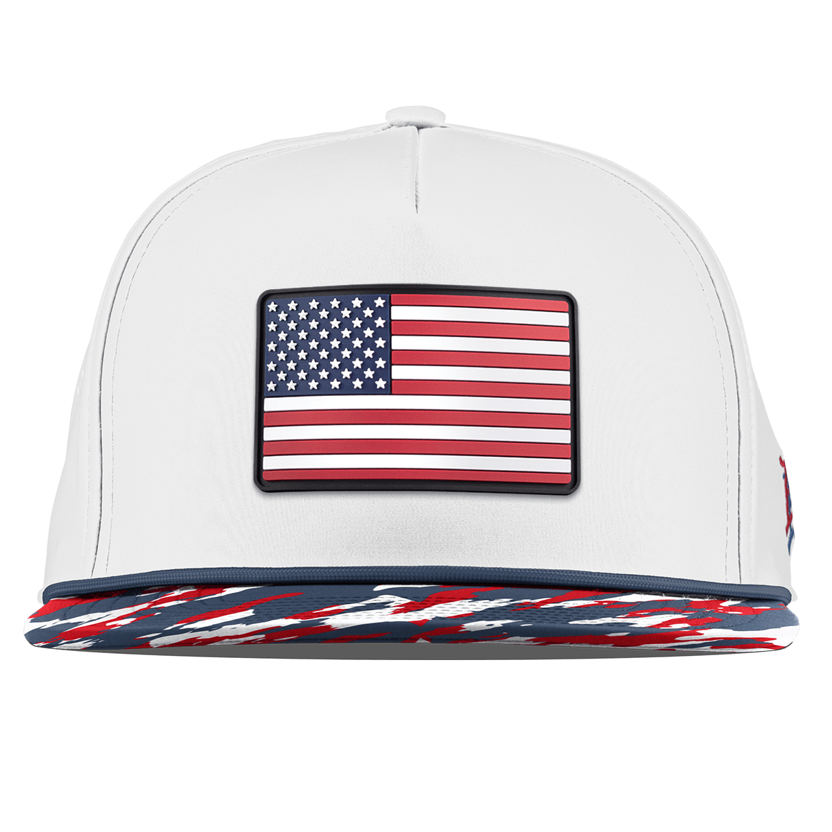 Old Glory Flat 5 Panel Rope White/USA Camo + Orion Rope