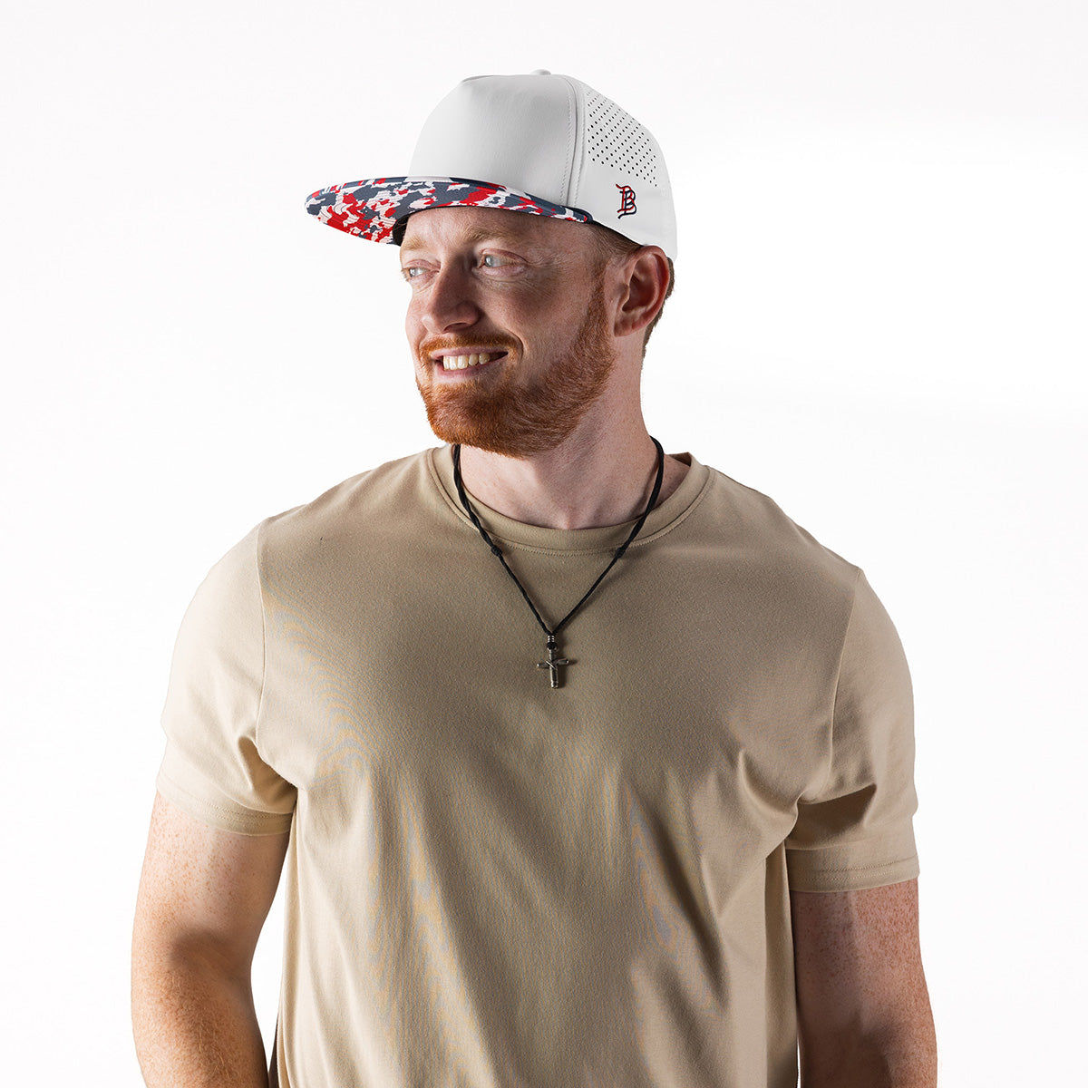 Bare Flat 5 Panel Rope White/USA Camo + Orion Rope