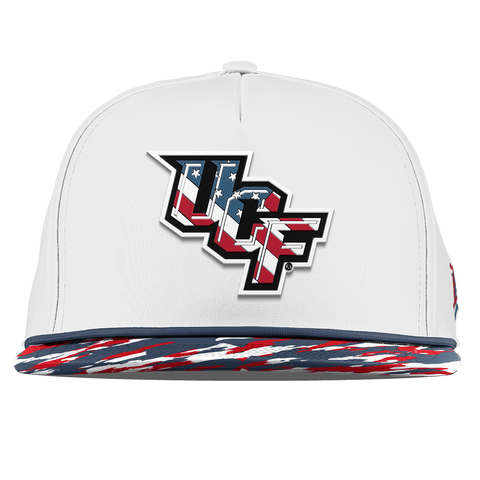 University of Central Florida "UCF Stars & Stripes" Flat 5 Panel Rope White/USA Camo + Orion Rope