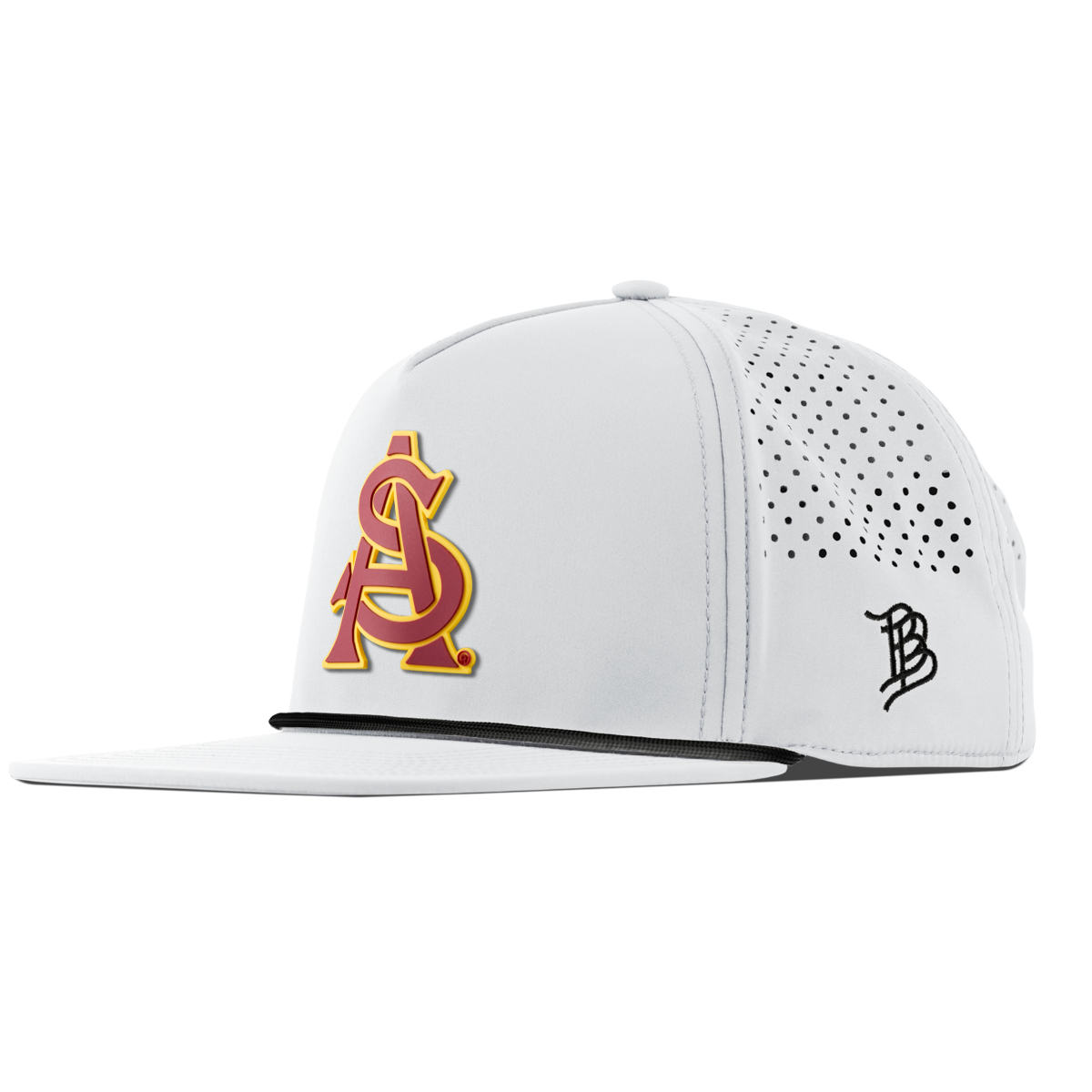 Arizona State University "ASU Baseball and Gold" Flat 5 Panel Rope White