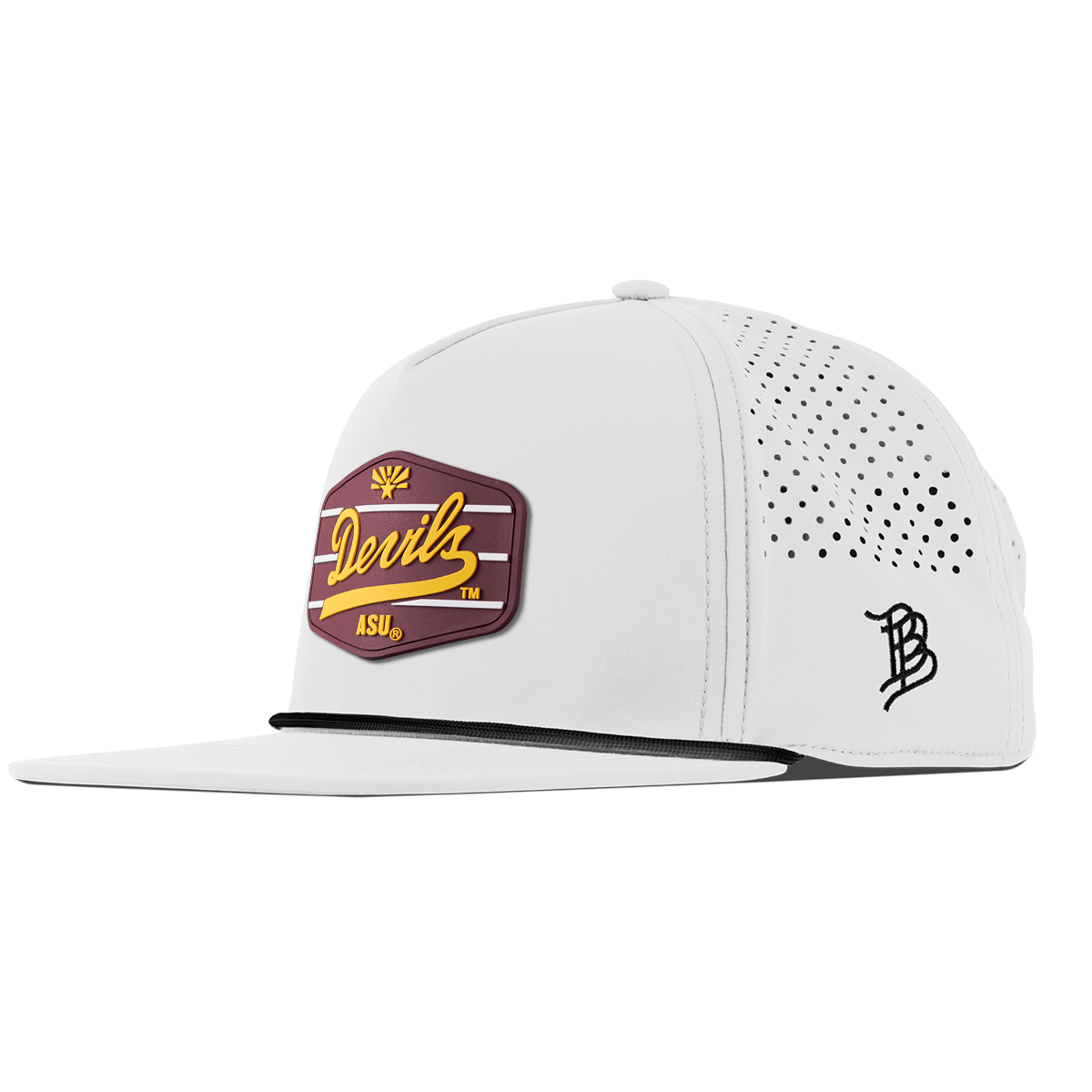 Arizona State University "ASU Devils Maroon" Flat 5 Panel Rope White