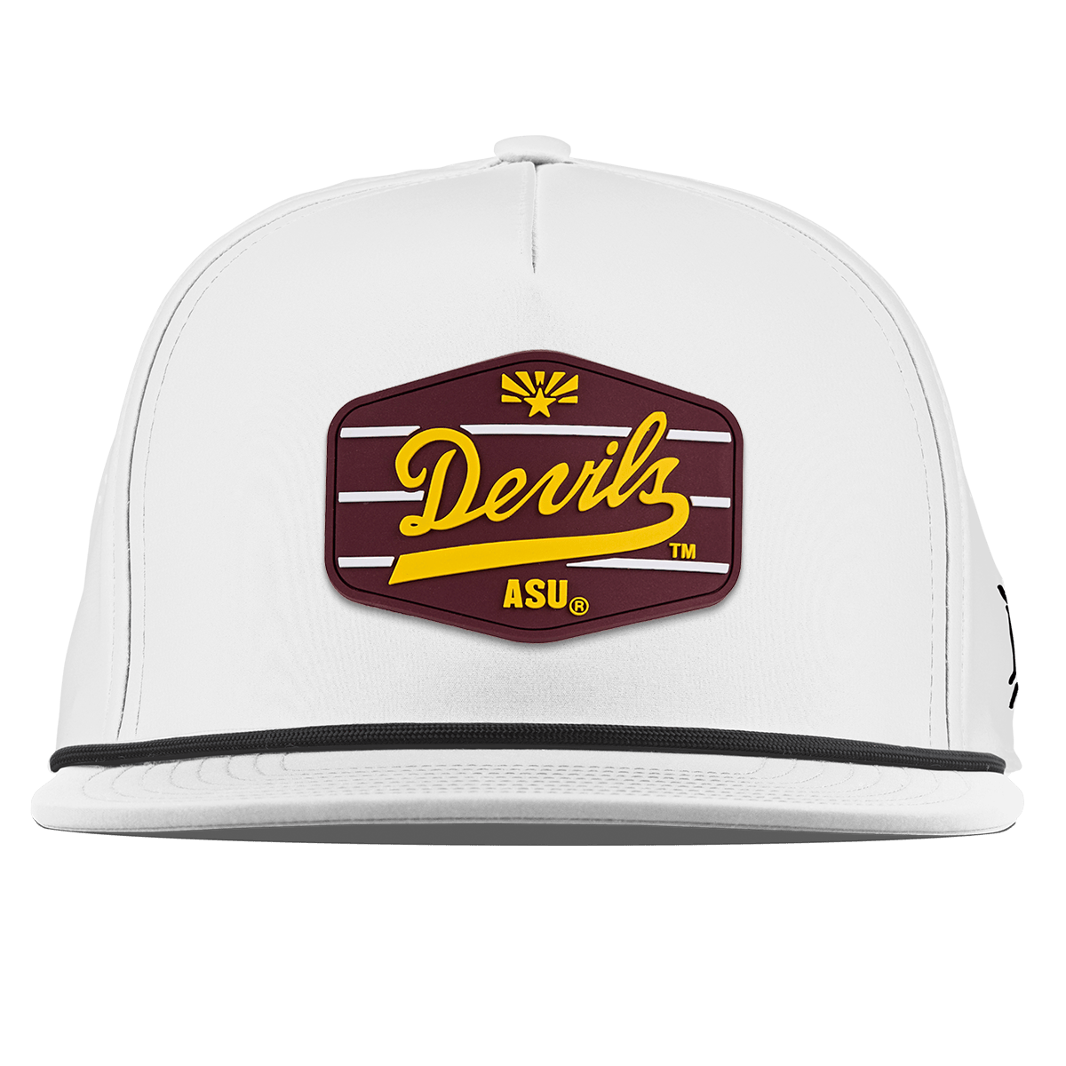 Arizona State University "ASU Devils Maroon" Flat 5 Panel Rope White