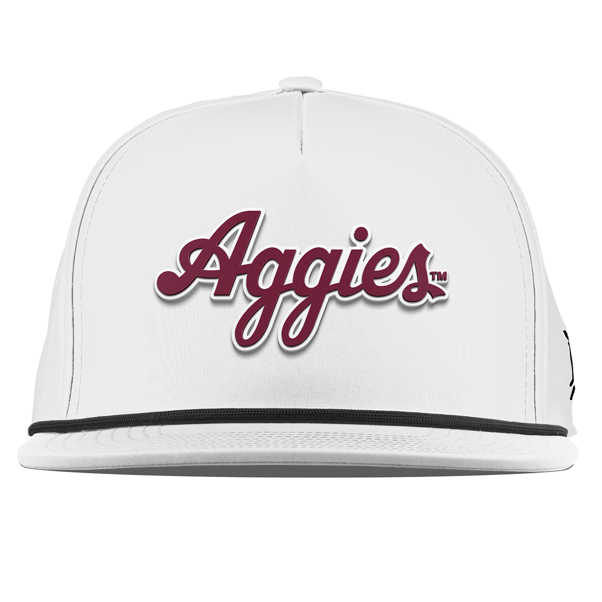 Texas A&M University "Aggies Script" Flat 5 Panel Rope White