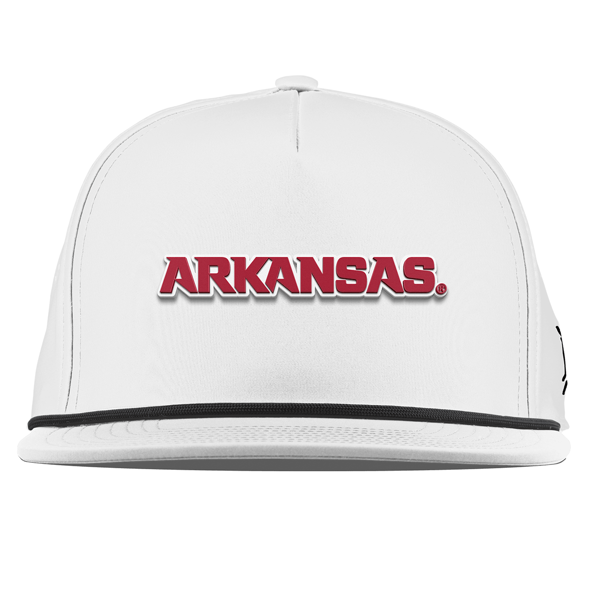 University of Arkansas "Arkansas Block" Flat 5 Panel Rope White