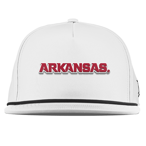 University of Arkansas "Arkansas Block" Flat 5 Panel Rope White