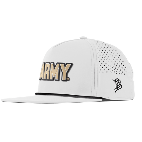 Army "Army West Point Gold Block" Flat 5 Panel Rope White