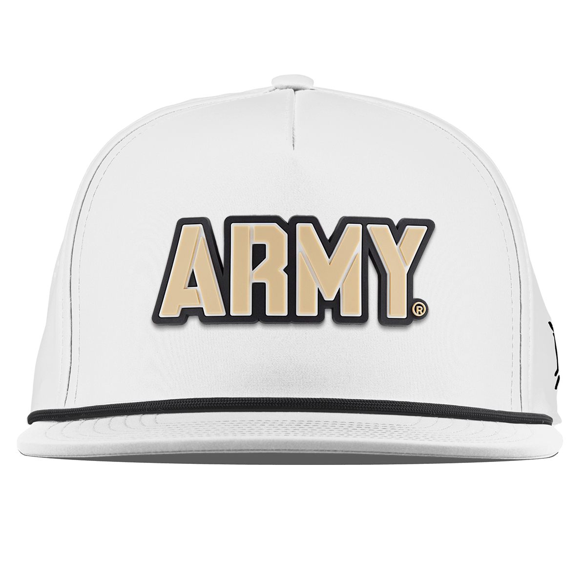 Army "Army West Point Gold Block" Flat 5 Panel Rope White