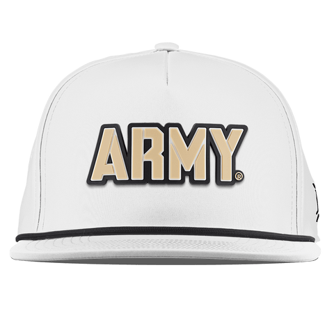Army "Army West Point Gold Block" Flat 5 Panel Rope White