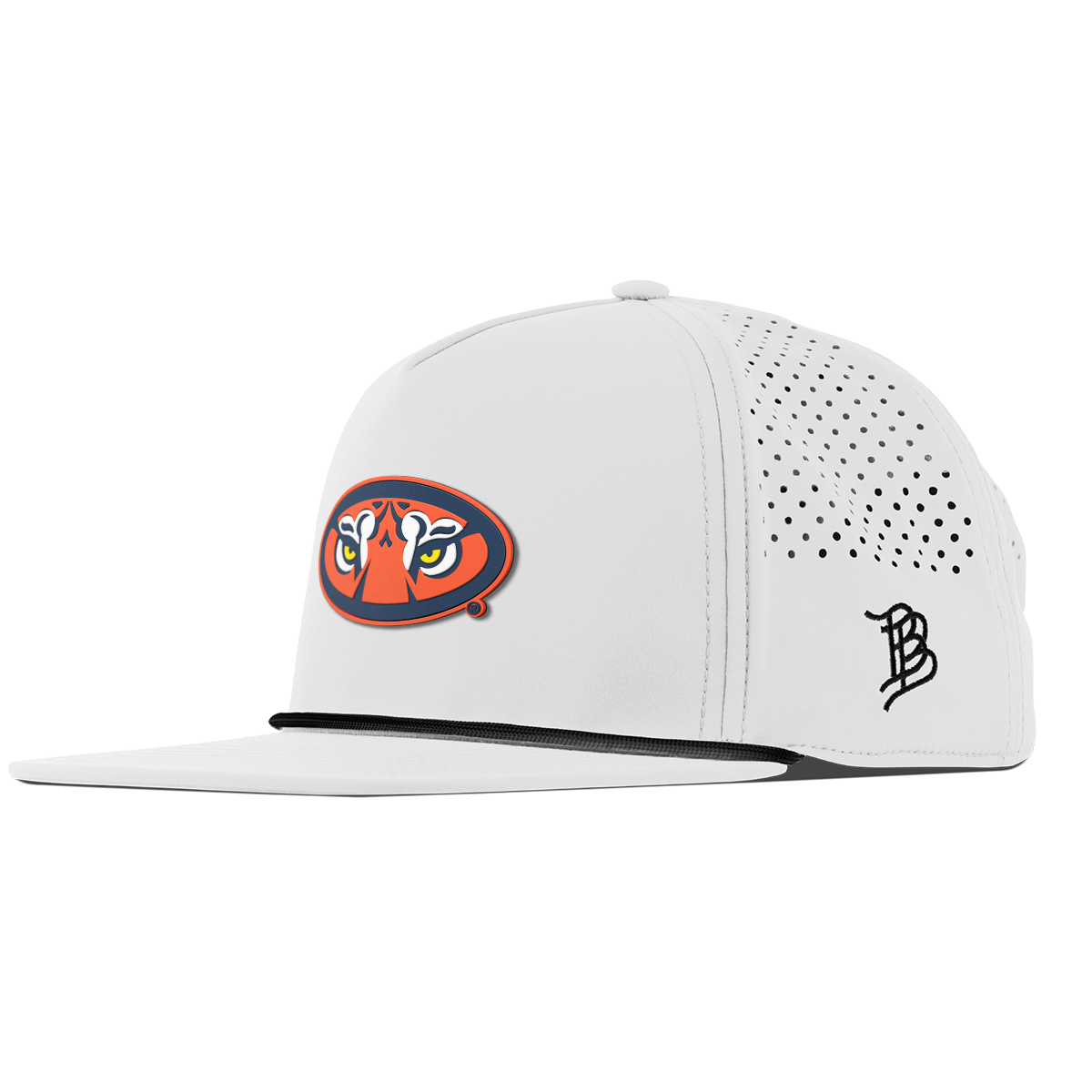Auburn University "Auburn Tiger Eyes" Flat 5 Panel Rope White