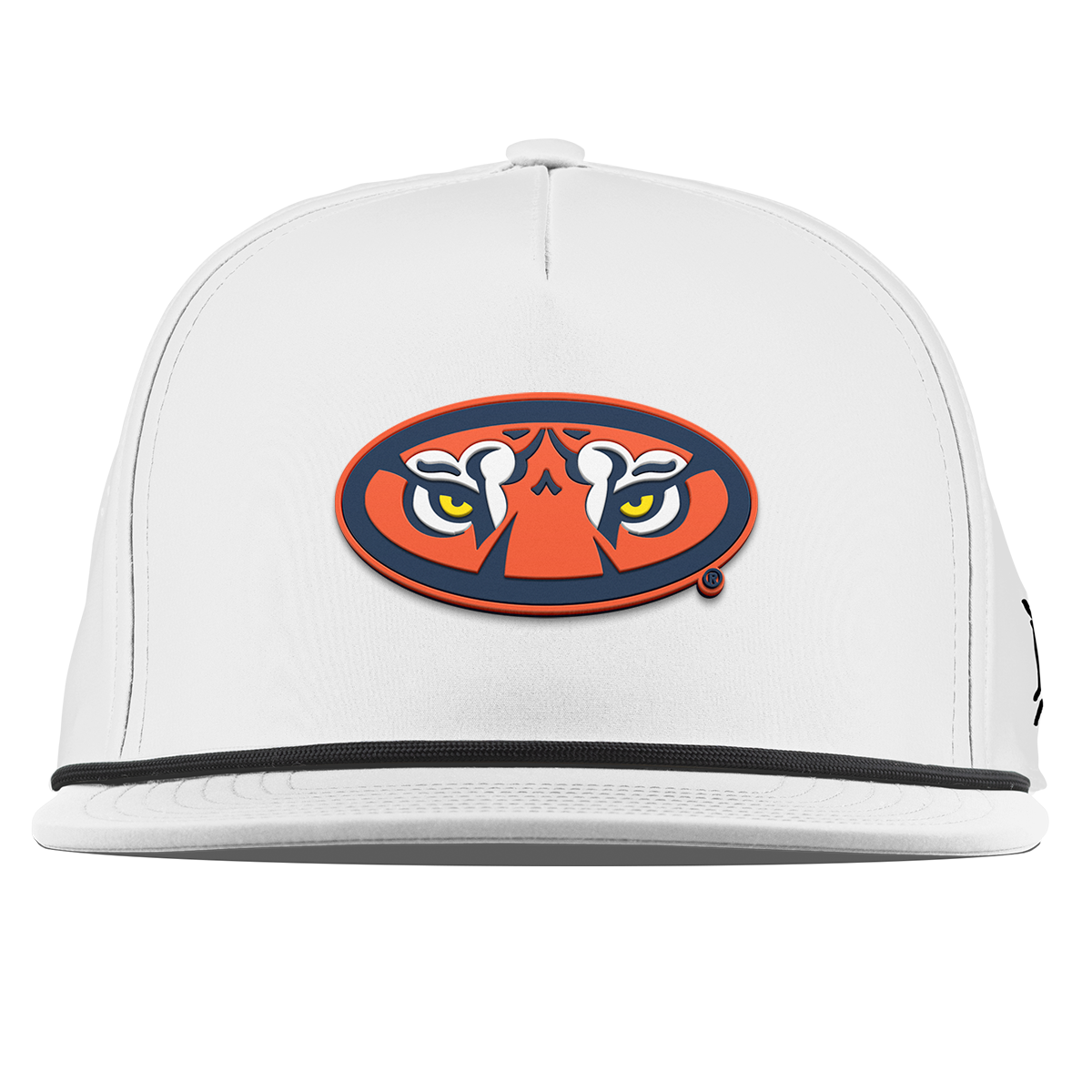Auburn University "Auburn Tiger Eyes" Flat 5 Panel Rope White