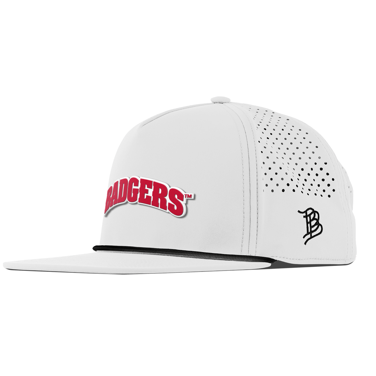 University of Wisconsin "Badgers Block" Flat 5 Panel Rope White 