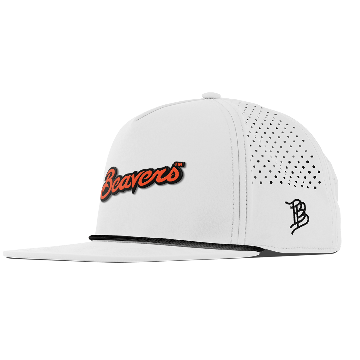Oregon State University "Beavers Script" Flat 5 Panel Rope White