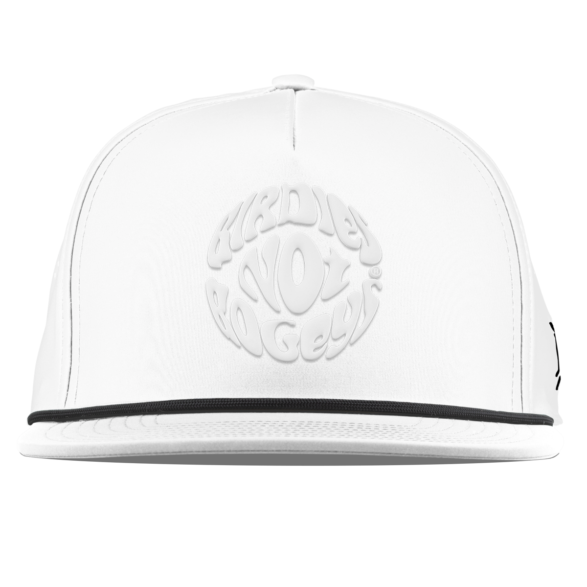 Birdies Not Bogeys® Flat 5 Panel Rope White