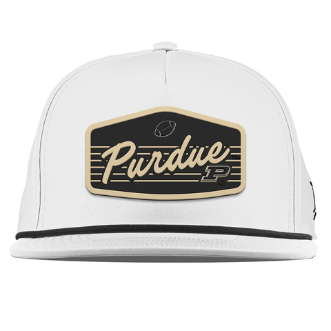 Purdue University "Boilermakers Football" Flat 5 Panel Rope White