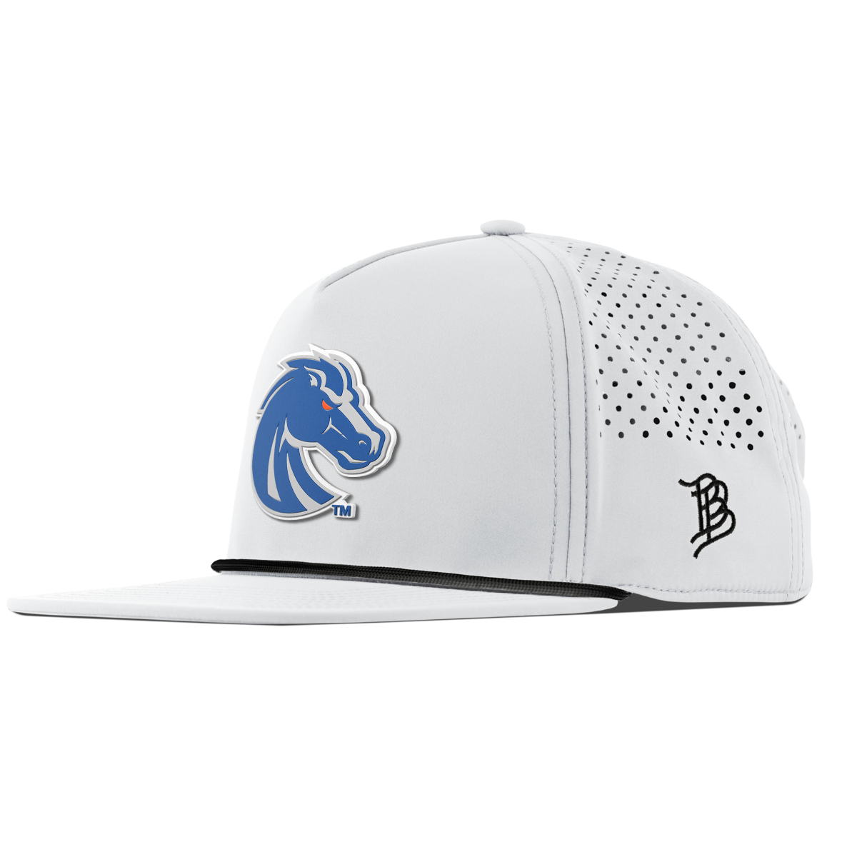 Boise State University "Boise State Broncos Gray" Flat 5 Panel Rope White