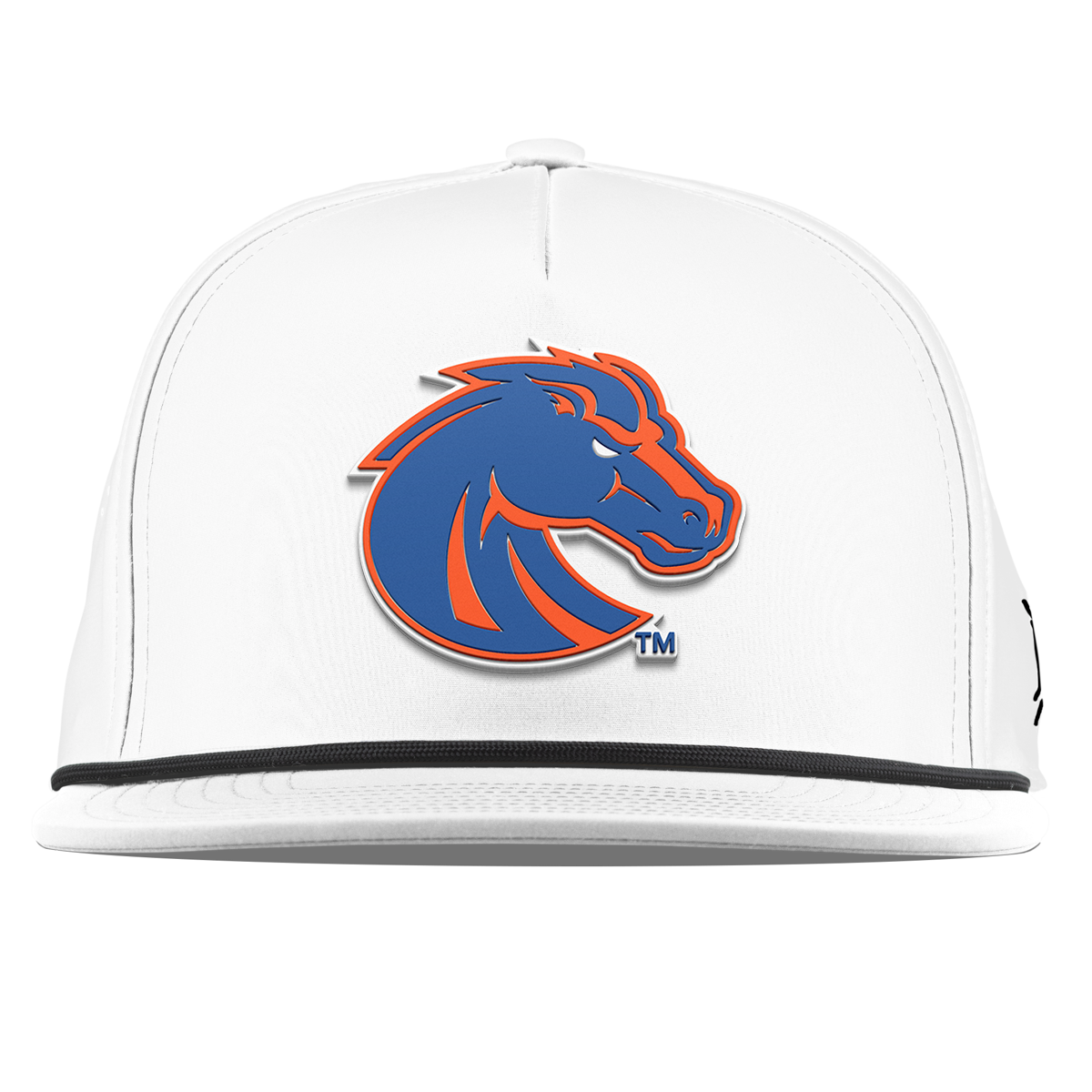 Boise State University "Boise State Broncos Orange" Flat 5 Panel Rope White
