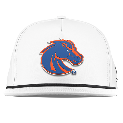 Boise State University "Boise State Broncos Orange" Flat 5 Panel Rope White
