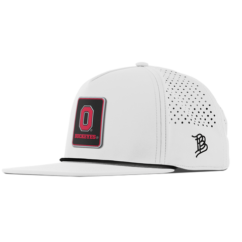 Ohio State University "Buckeyes Badge" Flat 5 Panel Rope White