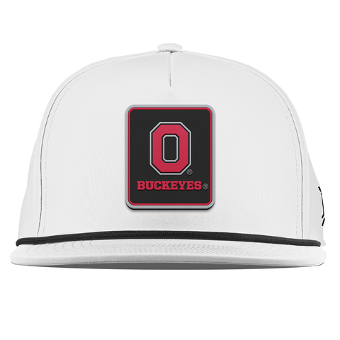 Ohio State University "Buckeyes Badge" Flat 5 Panel Rope White