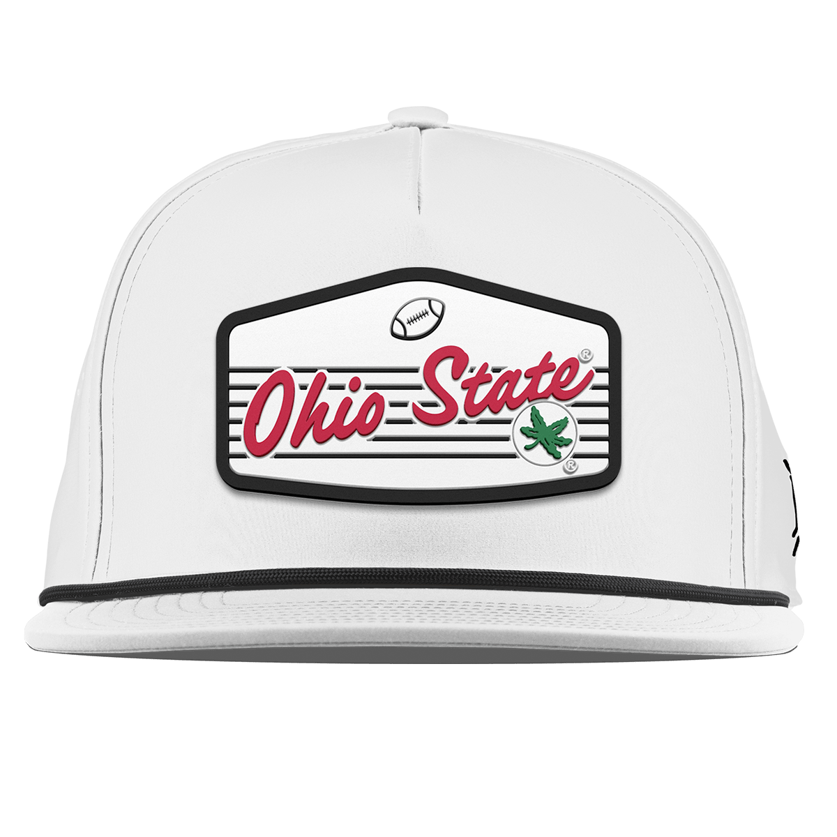 Ohio State University "Buckeyes Football'" Flat 5 Panel Rope White