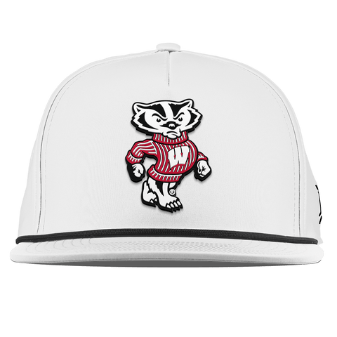 University of Wisconsin "Bucky Badger" Flat 5 Panel Rope White 