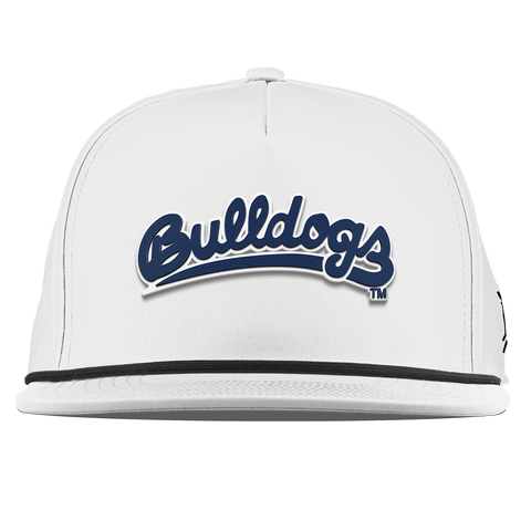 Fresno State University "Bulldogs Script Navy" Flat 5 Panel Rope White