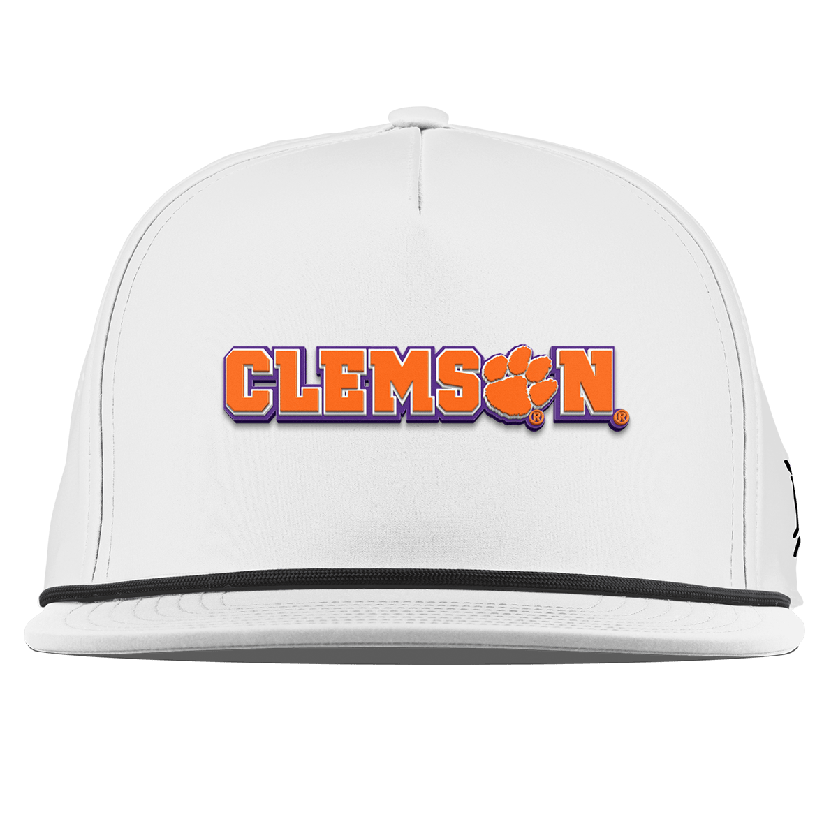 Clemson University "Clemson Block" Flat 5 Panel Rope White