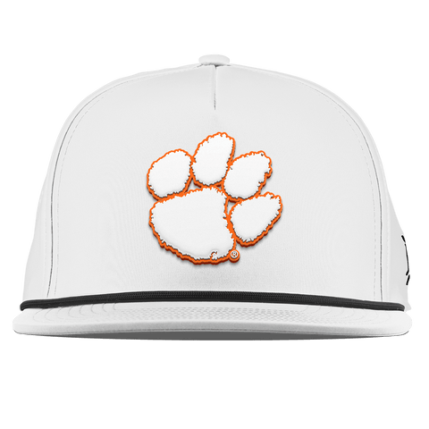 Clemson University "Clemson Tigers Paw" Flat 5 Panel Rope White