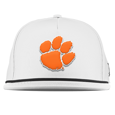Clemson University "Clemson Tiger Paw" Flat 5 Panel Rope White