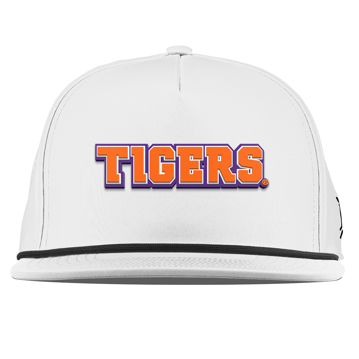 Clemson University "Clemson Tigers Block" Flat 5 Panel Rope White