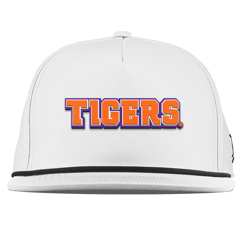 Clemson University "Clemson Tigers Block" Flat 5 Panel Rope White