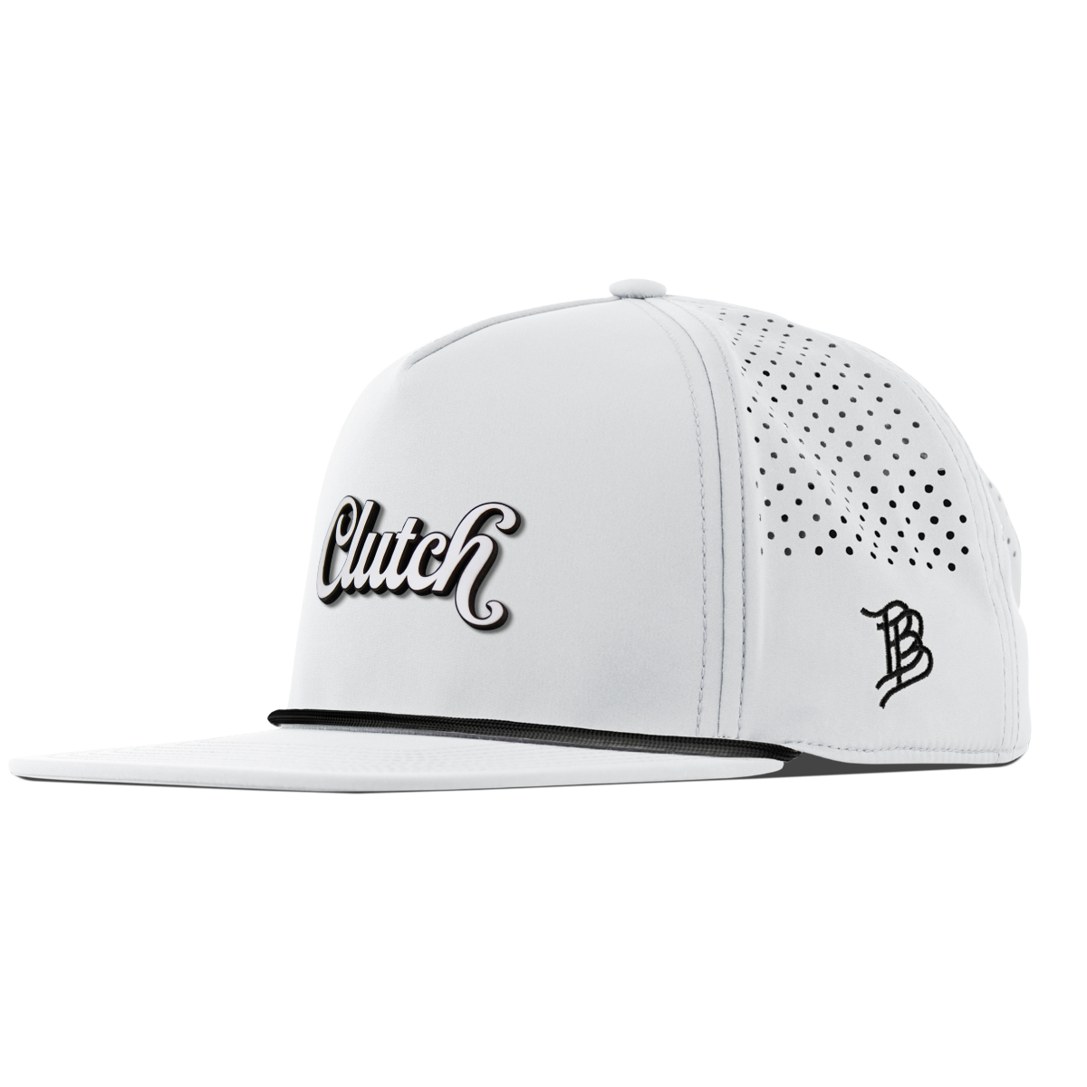 Clutch Script Flat 5 Panel Rope White