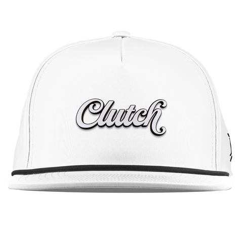 Clutch Script Flat 5 Panel Rope White