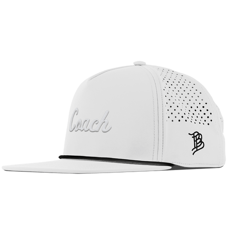 Coach Flat 5 Panel Rope (Script) White