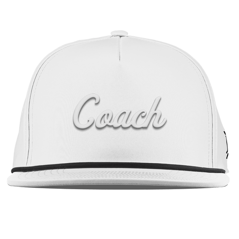 Coach Flat 5 Panel Rope (Script) White