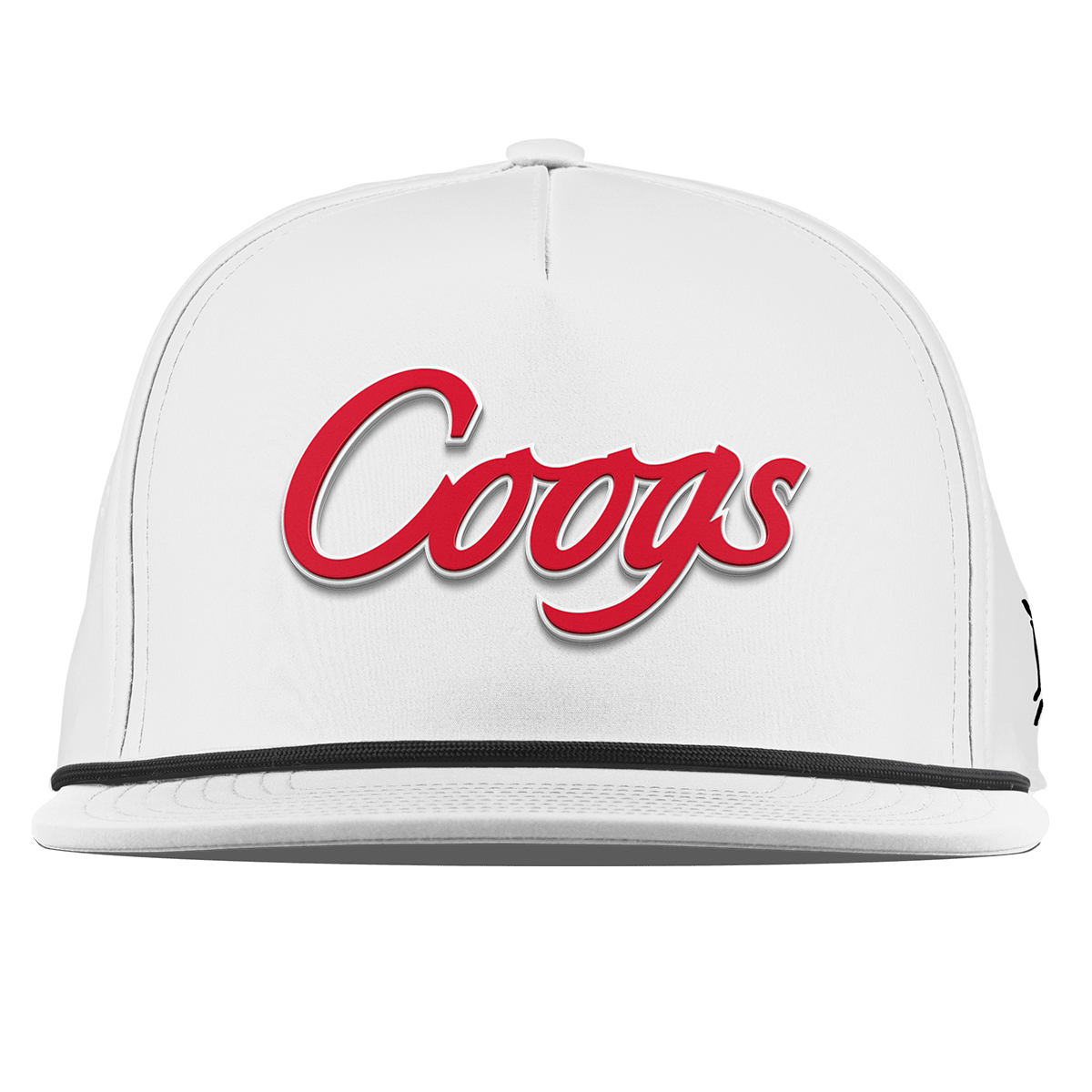 University of Houston "Coogs Script" Flat 5 Panel Rope White